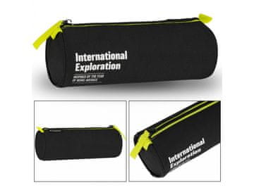 STARPAK Explore Črn peresnica tuba, na zadrgo 22x8x8cm