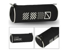 STARPAK Error Črn peresnica tuba za fante, na zadrgo 22x8x8cm 