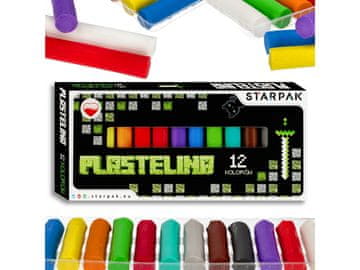 STARPAK Pixel Game plastelin komplet 12 barv