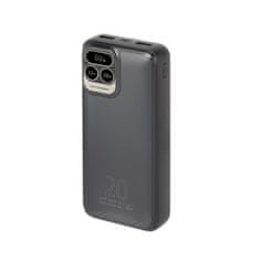 RivaCase Powerbank RIVACASE 20000 mAh USB-C 20W + LCD črna (1x I/O USB-C PD 18W / PD 20W, 2x USB-A QC 3.0 18W, LCD, črna)