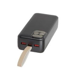 RivaCase Powerbank RIVACASE 30000 mAh USB-C 20W + LCD črna (1x I/O USB-C PD 18W / PD 20W, 2x USB-A QC 3.0 18W, LCD, črna)