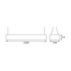 Ideus LED stropna svetilka 45W 4100K 3110lm IP20 140° FLARA črna