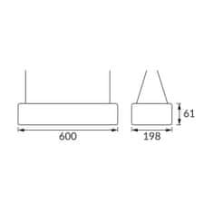 Ideus LED stropna svetilka 24W 4100K 1620lm IP20 140° FLARA črna