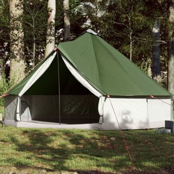 Vidaxl vidaXL Družinski šotor Teepee za 12 oseb, zelen, vodoodporen