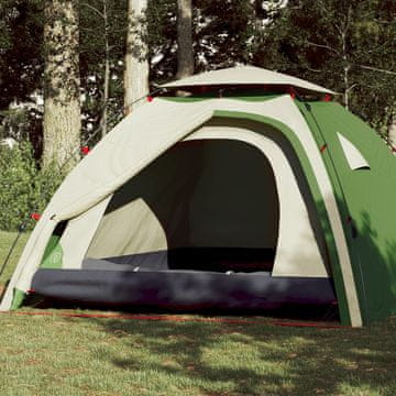 Vidaxl vidaXL Kamperski šotor, za 4 osebe, zelen, hitra postavitev