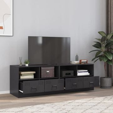 Vidaxl vidaXL TV omarice, komplet 2 kosov, črne, 67x39x44 cm, jeklo