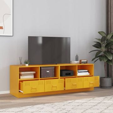 Vidaxl vidaXL TV stojala, 2 kosa, gorčična, 67 x 39 x 44 cm, jeklo