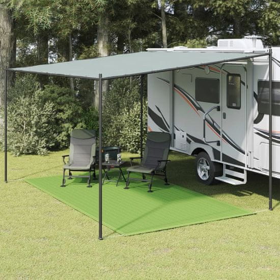 shumee Preproga za šotor svetlo zelena 250x450 cm HDPE