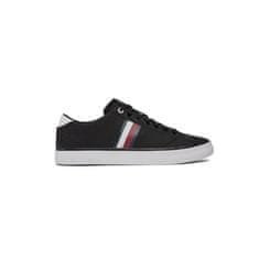 Tommy Hilfiger Čevlji črna 42 EU Hi Vulc Low Stripes Mesh