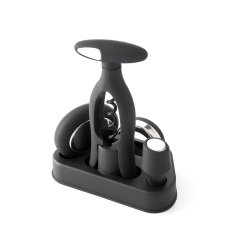 UNBRANDED Set of Wine with Spiral Corkscrew and Accessories Vinstand InnovaGoods 5 Pieces 