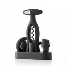 UNBRANDED Set of Wine with Spiral Corkscrew and Accessories Vinstand InnovaGoods 5 Pieces 