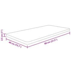 Vidaxl Kopalniški pult temno rjav 80x40x2,5 cm trdna hrastovina