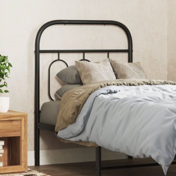 Vidaxl vidaXL Kovinsko vzglavje postelje črne barve 75 cm
