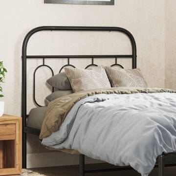 Vidaxl vidaXL Kovinsko vzglavje postelje črno 90 cm