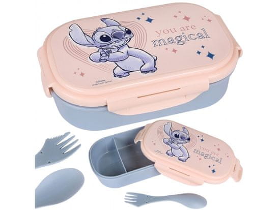Disney Stitch Škatla za malico s priborom, lunchbox za sendviče