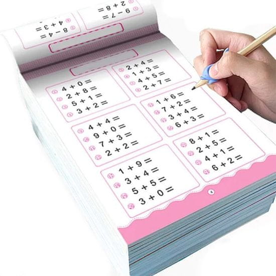 Netscroll Delovni zvezek za seštevanje in odštevanje do 100, 80 strani nalog, popoln za pridobivanje novega znanja, utrjevanje znanja in ponavljanja po poletnih počitnicah, WorkBookMath