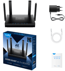 Cudy WR3000 AX3000 brezžični usmerjevalnik, Gigabit Mesh Dual Band, Wi-Fi 6