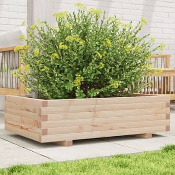 Vidaxl vidaXL Vrtno korito, 90x60x26,5 cm, masivni borov les