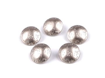 Kovinski gumb fino kovani velikost 24"; 30"; 38" - (30") nikelj (5 kosov)