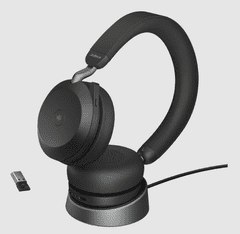 Jabra Evolve2 75/Stereo/ANC/USB-C/BT/Wireless/MS/Stand/Black