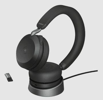 Jabra Evolve2 75/Stereo/ANC/USB-C/BT/Wireless/MS/Stand/Black