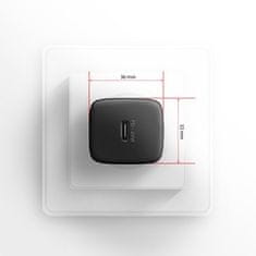AXAGON ACU-PD20, 20W omrežni polnilnik, 1x vrata USB-C, PD3.0/PPS/QC4+/AFC/Apple, črna