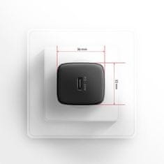 AXAGON ACU-PD30, polnilec 30 W, 1x vrata USB-C, PD3.0/PPS/QC4+/SFC/AFC/Apple, črn