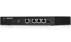 Ubiquiti EdgeRouter 4 - 3x vrata Gbit RJ45, 1x vrata SFP, 4-jedrni procesor 1 GHz, 1 GB DDR3 RAM