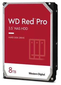 WD RED Pro 8TB / 8005FFBX / SATA 6Gb/s / notranji 3,5"/ 7200 vrtljajev na minuto / 256 MB