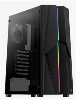 Aerocool Mecha, ohišje ATX, RGB LED, 1x ventilator, črno