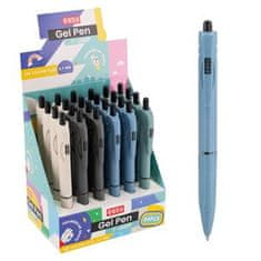 EASY T-GRIP Trikotno gelsko pisalo s kroglico, modro polnilo, 0,7 mm, 24 kosov v pakiranju, sivo-kremasto-modro-zeleno