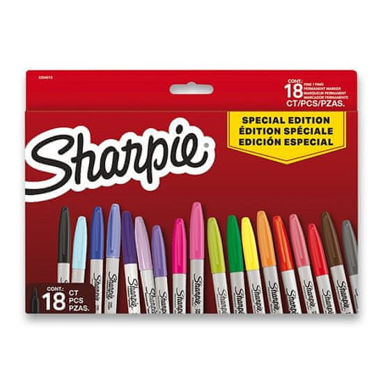 Sharpie Permanentni marker SE Red komplet 18 barv