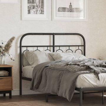 Vidaxl vidaXL Kovinsko vzglavje postelje črne barve 120 cm