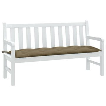 Vidaxl vidaXL Blazina za vrtno klop, taupe melange, 150x50x7 cm