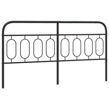 Vidaxl Kovinsko nadomestno vzglavje črno 183 cm