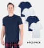 Moške Majice s Okroglim Izrezom iz Pletenega Bombaža s Kratkimi Rokavi - Paket 4 kosov, 3XL