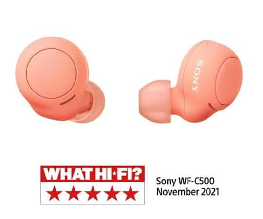 Sony WFC500D Resnično brezžične slušalke - oranžna