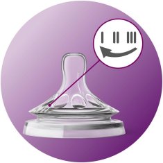 Philips Avent Dojenček Natural Variable Flow 3m+, 2 kosa