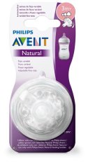 Philips Avent Dojenček Natural Variable Flow 3m+, 2 kosa