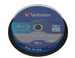 Verbatim BD-R DL(10 paketov)50GB/6x/vreteno