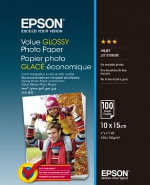 Epson Value Glossy Photo Paper 10x15cm 100 listov