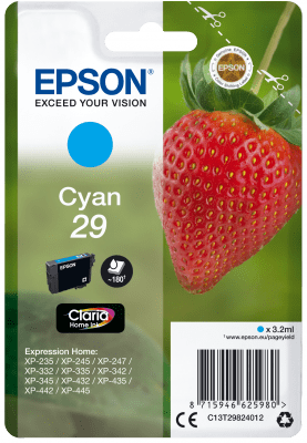 Epson enojni paket črnila Cyan 29 Claria Home
