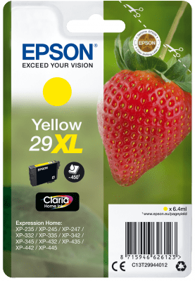 Epson eno pakiranje rumenega črnila 29XL Claria Home