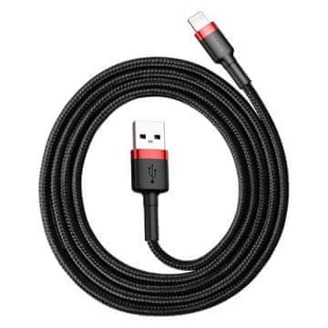 BASEUS Lightning USB kabel Baseus Cafule 1.5A 2m (črn & rdeč)