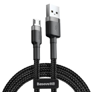 BASEUS Baseus Cafule 2,4A 1m Micro USB kabel (siv/črn)