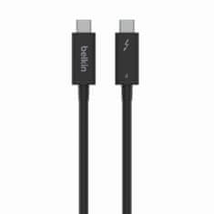 Belkin Belkin INZ002bt2MBK 2 m Thunderbolt 4 kabel, 40 Gbit/s, črn, 100 W USB Power Delivery, moški priključek