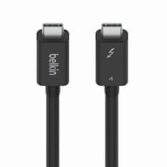 Belkin Belkin INZ002bt2MBK 2 m Thunderbolt 4 kabel, 40 Gbit/s, črn, 100 W USB Power Delivery, moški priključek