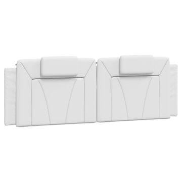 Vidaxl Blazina za vzglavje Viana bela 160 cm umetno usnje