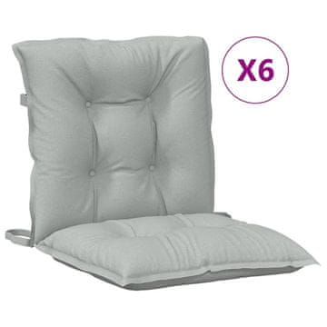 Vidaxl Blazina za stol 6 kosov melanž svetlo siva 100x50x7 cm blago