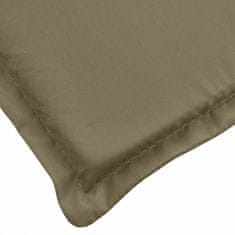 Vidaxl Blazina za ležalnik melanž taupe 200x50x4 cm blago